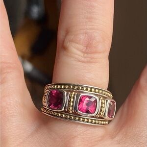 LAGOS Rhodolite Garnet Stacking Rings size 7